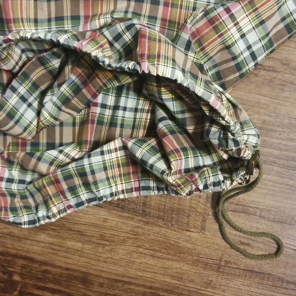 Eddie Bauer Madras Plaid 1/4 Zip Hooded Pullover Anorak Jacket - Picture 8 of 8